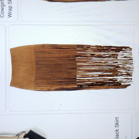 Cowgirl Justice black fringe skirt. - Picture 3 of 6